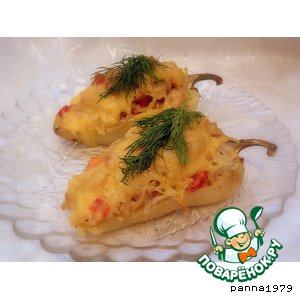 Рецепт: Перец, фаршированный макаронами