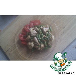 Рецепт Куриная грудка с зеленой фасолью