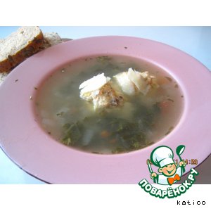 Рецепт Рыбный суп со щавелем и рыбными фрикадельками