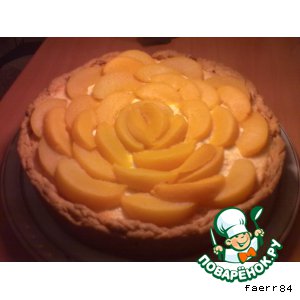 Рецепт: Персиковый пирог "Желтая роза"