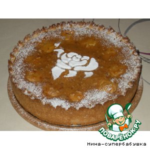 Рецепт Яблочный пирог с абрикосовой глазурью