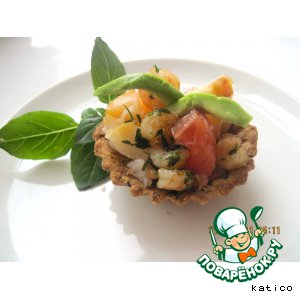 Рецепт Тарталетки с морепродуктами "Васаби"