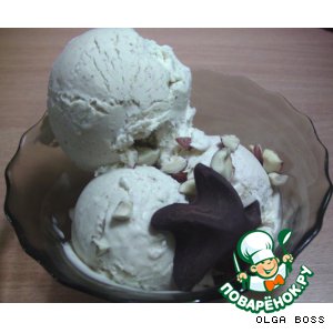 Рецепт Ореховое мороженое с шоколадными звездами