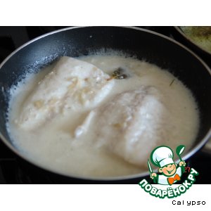 Рецепт Тушеное рыбное филе под белым соусом