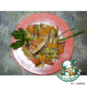 Рецепт: Салат с курицей и авокадо