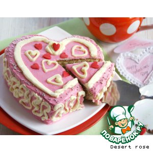Рецепт Ананасовый торт «Сердце»