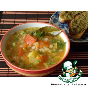 Рецепт Овощной суп с песто