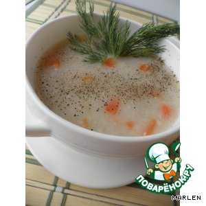 Рецепт: Суп с овсяными хлопьями