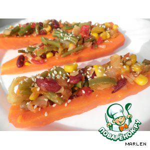 Рецепт Морковь, фаршированная овощами