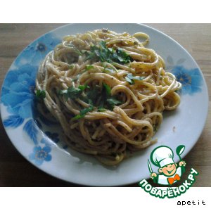 Рецепт Спагетти с грецкими орехами