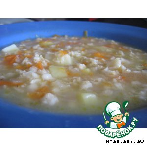 Рецепт Диетический овсяный суп