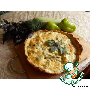 Рецепт Пирог-тарталетка с кабачками и перцем