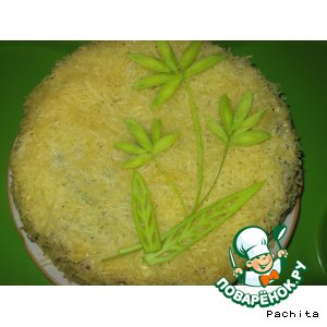 Рецепт Печеночный торт с баклажанами