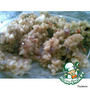 Рецепт: Коктейль из морепродуктов с рисом и овощами