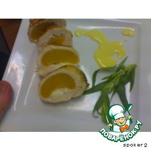 Рецепт Куриное филе, фаршированное персиком