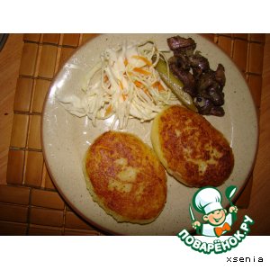Рецепт Картофельные пирожки с капустой, грибами