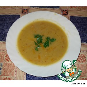 Рецепт Тыквенный суп с чечевицей