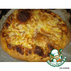 Рецепт: Солнечная  пицца  из  Греции