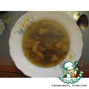 Рецепт Суп из белых грибов с зеленой фасолью