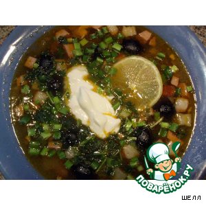Рецепт: Солянка мясная Волшебный суп