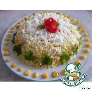 Рецепт Салат с авокадо, кальмарами и кукурузой