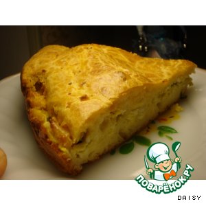 Рецепт Запеканка с начинкой из зеленого лука с яйцом