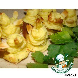 Рецепт: Гарнир из картофеля Цветы