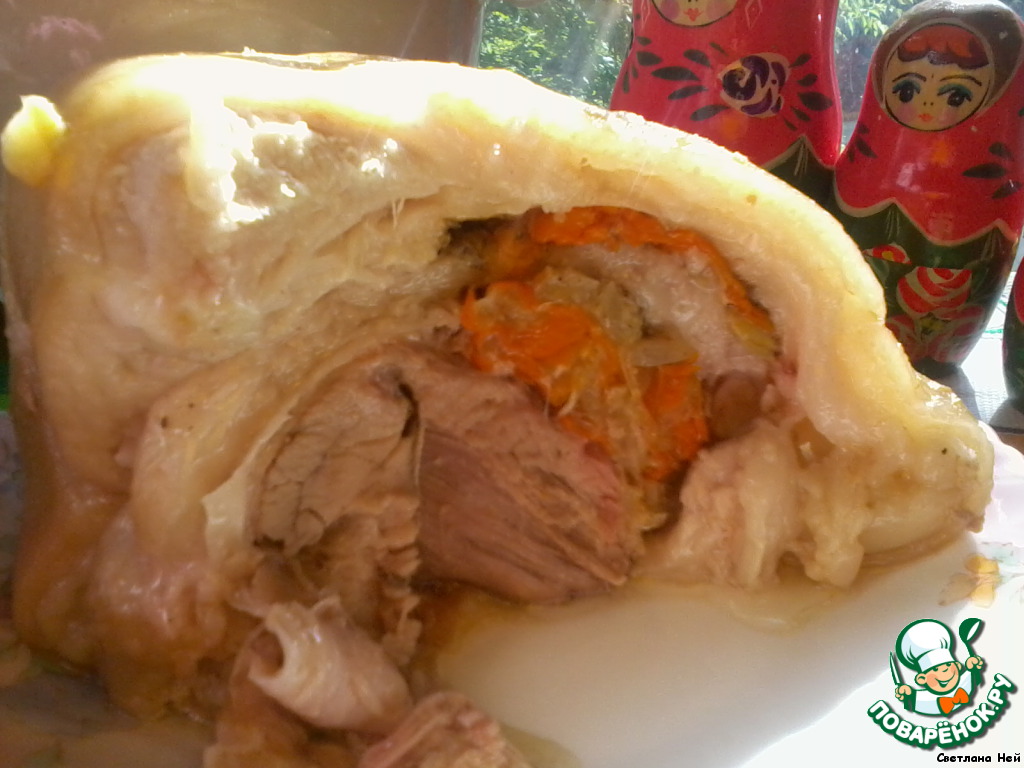 рулет из брюшины в духовке рецепт