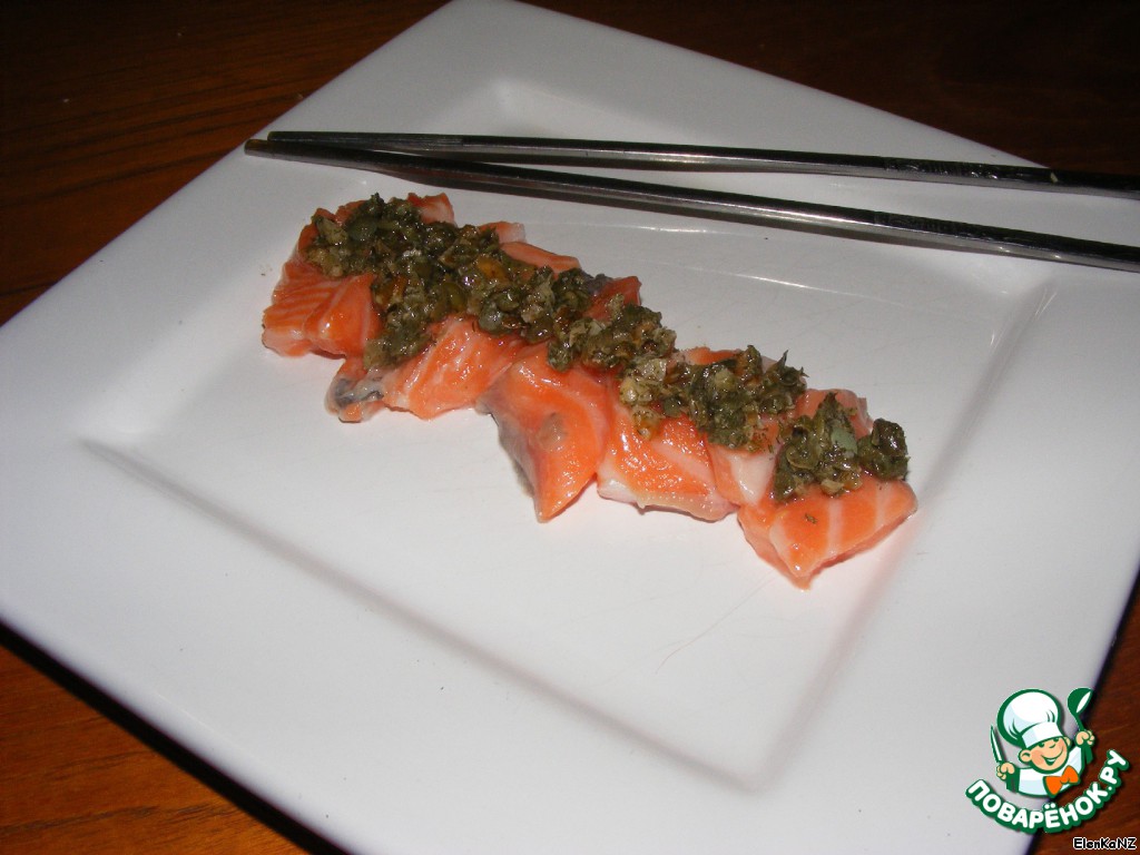 Карпаччо из красной рыбы