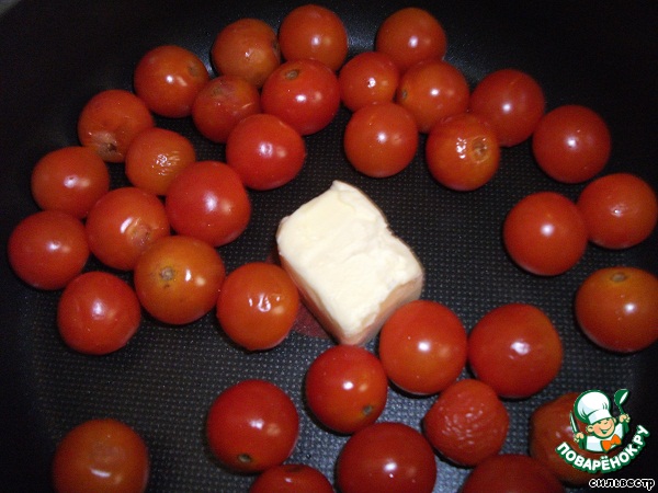 Сыр багет и помидоры черри в духовке