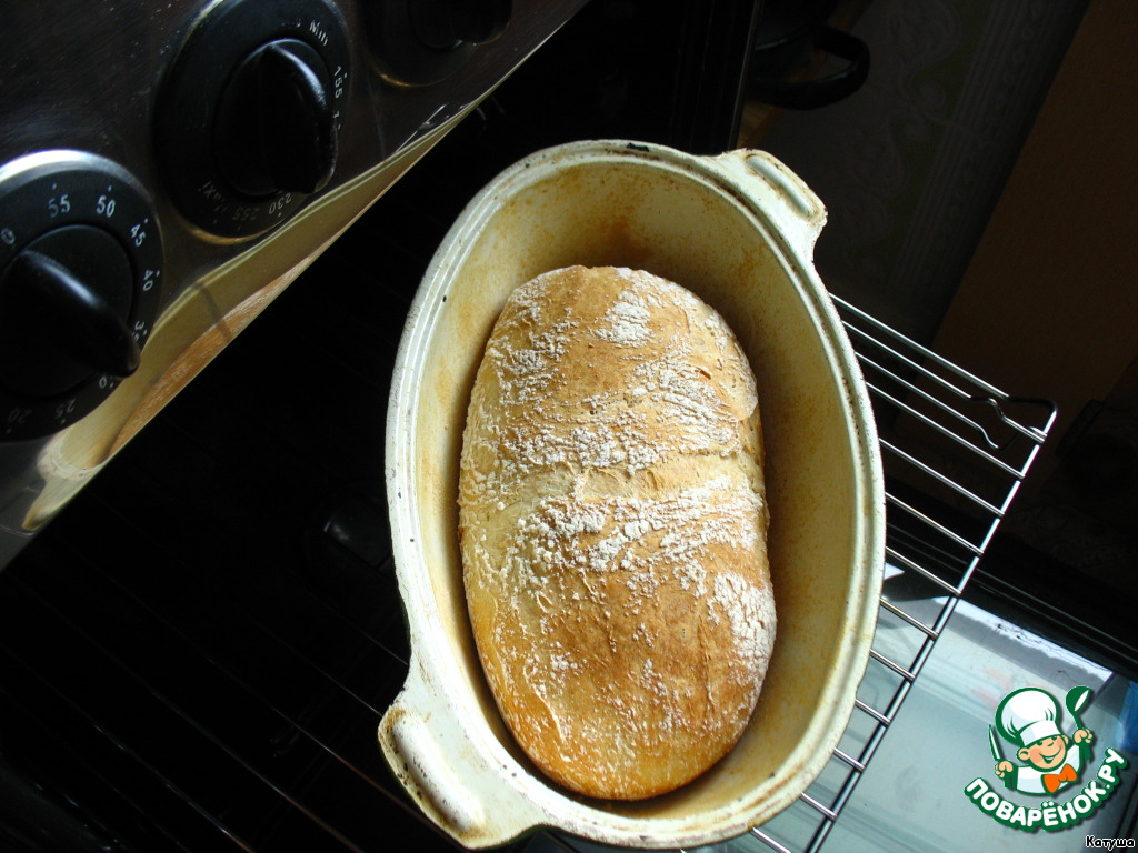 Духовке хлеб печется