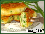 Оладьи с яйцом и зеленым луком на кефире - рецепт с фото