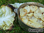 Картофель с копченой грудинкой по-пастушьи