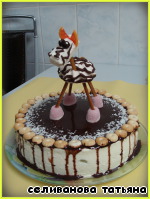 Пирог «Зебра» с варёной сгущенкой