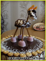 Пирог «Зебра» с варёной сгущенкой