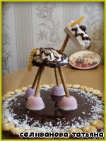 Пирог «Зебра» с варёной сгущенкой